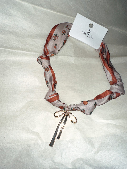 Blooming Bow Scarf Necklace